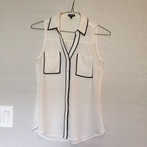 Black and White Blouse